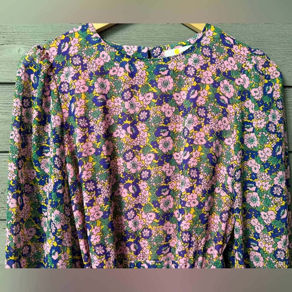 NWT Boden Plisse Pink Floral Ruffle Mini Dress Sz 8 - Picture 8 of 16